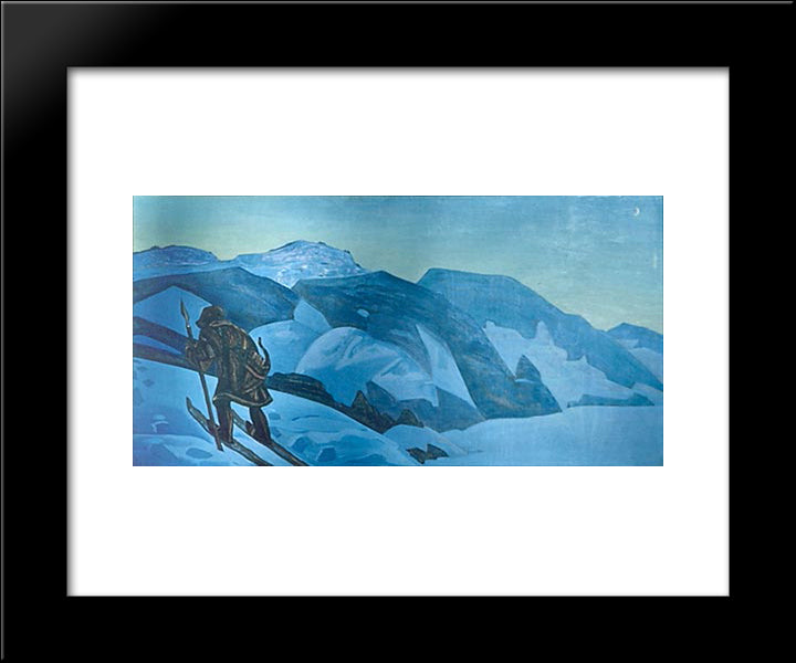 Traces 20x24 Black Modern Wood Framed Art Print Poster by Roerich, Nicholas