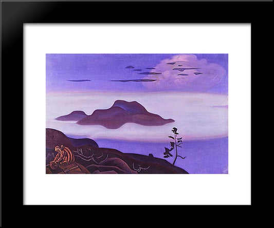 Treasure 20x24 Black Modern Wood Framed Art Print Poster by Roerich, Nicholas