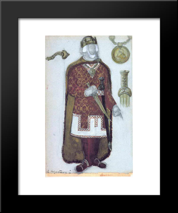 Tristan 20x24 Black Modern Wood Framed Art Print Poster by Roerich, Nicholas