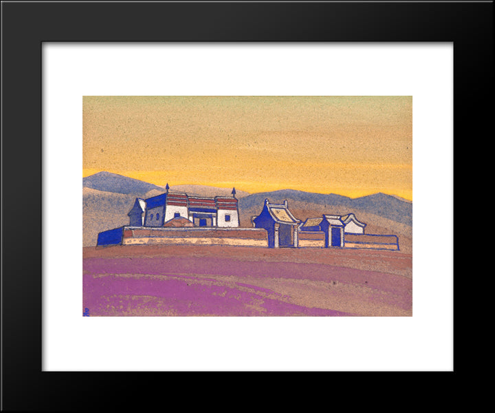 Tsagaan-Kure. Inner Mongolia. 20x24 Black Modern Wood Framed Art Print Poster by Roerich, Nicholas