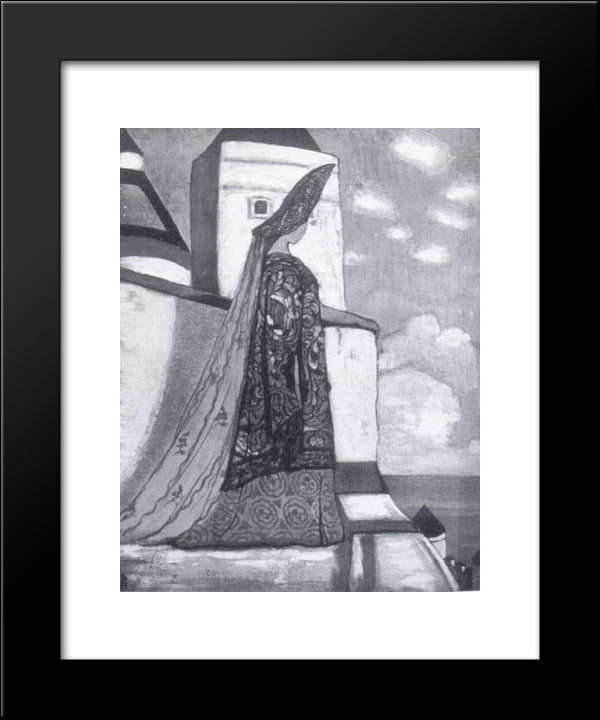 Tsarina 20x24 Black Modern Wood Framed Art Print Poster by Roerich, Nicholas