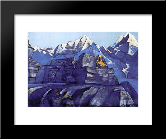 Tsong-Kha-Pa 20x24 Black Modern Wood Framed Art Print Poster by Roerich, Nicholas