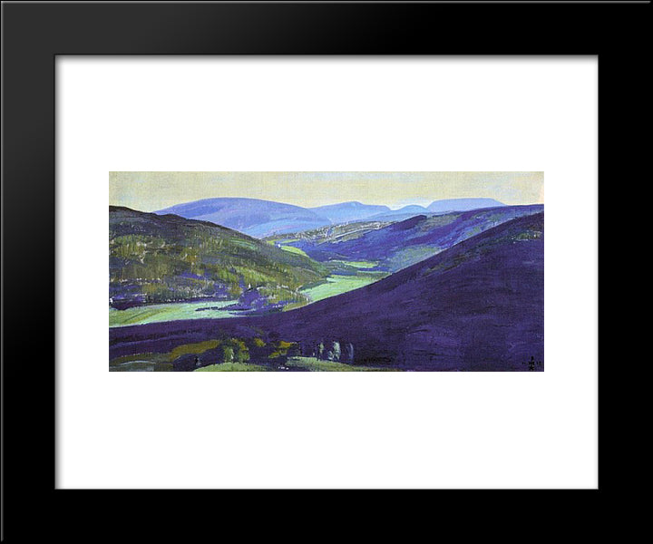Tulola 20x24 Black Modern Wood Framed Art Print Poster by Roerich, Nicholas