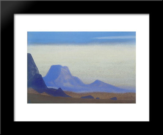 Turkestan [Mountain Silence] 20x24 Black Modern Wood Framed Art Print Poster by Roerich, Nicholas