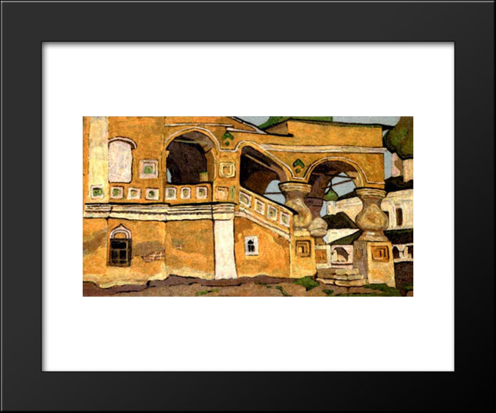 Uglich. Porch. 20x24 Black Modern Wood Framed Art Print Poster by Roerich, Nicholas