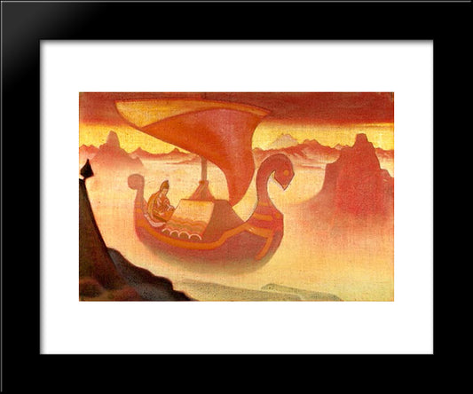 Unknown Singer 20x24 Black Modern Wood Framed Art Print Poster by Roerich, Nicholas