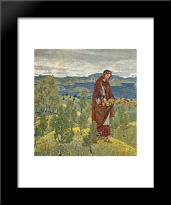 Unkrada 20x24 Black Modern Wood Framed Art Print Poster by Roerich, Nicholas