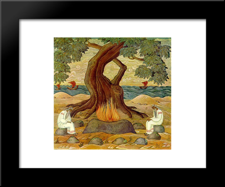 Vaydelots 20x24 Black Modern Wood Framed Art Print Poster by Roerich, Nicholas