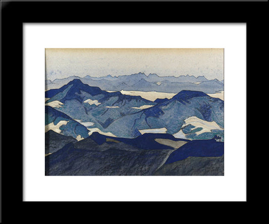 View Of Jelar La 20x24 Black Modern Wood Framed Art Print Poster by Roerich, Nicholas