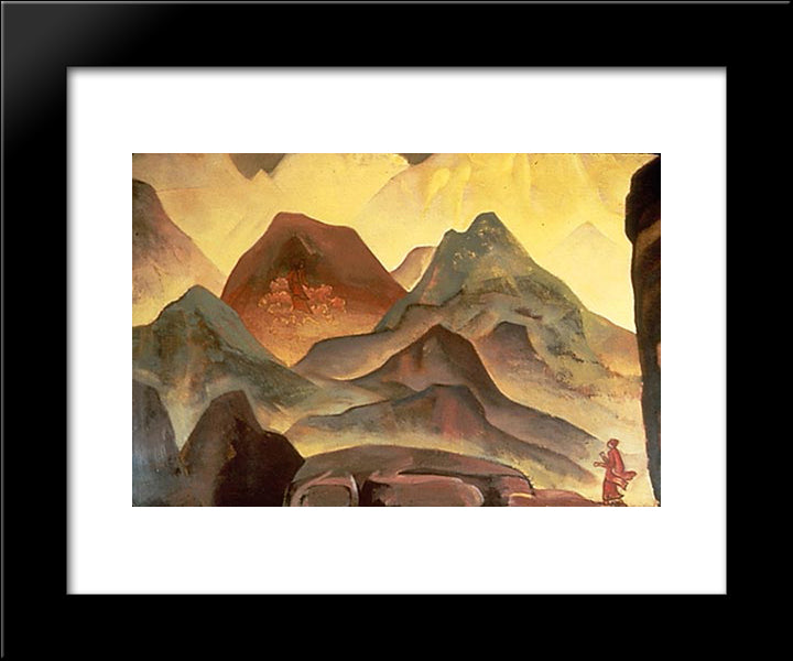 Vision 20x24 Black Modern Wood Framed Art Print Poster by Roerich, Nicholas