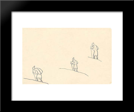 Wanderer Of The Light City 20x24 Black Modern Wood Framed Art Print Poster by Roerich, Nicholas