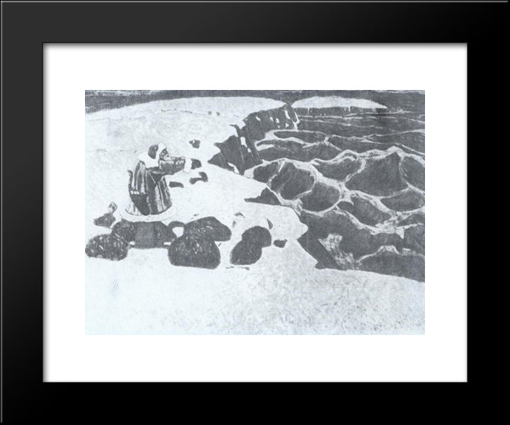 Water Paternoster 20x24 Black Modern Wood Framed Art Print Poster by Roerich, Nicholas