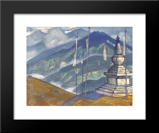 Waves Of Fog 20x24 Black Modern Wood Framed Art Print Poster by Roerich, Nicholas