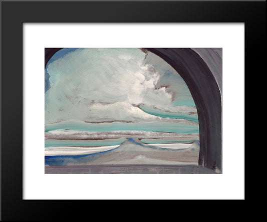 White Cloud 20x24 Black Modern Wood Framed Art Print Poster by Roerich, Nicholas