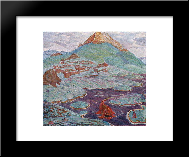 Wisdom Of Manu 20x24 Black Modern Wood Framed Art Print Poster by Roerich, Nicholas