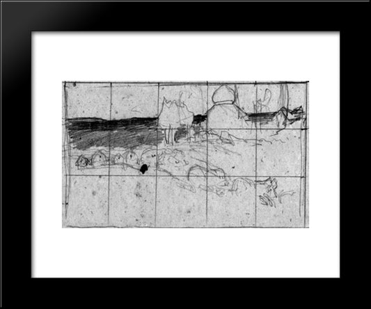 Wolves 20x24 Black Modern Wood Framed Art Print Poster by Roerich, Nicholas