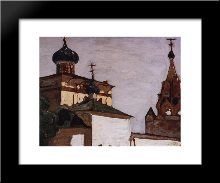 Yaroslavl. Church Of Nativity. 20x24 Black Modern Wood Framed Art Print Poster by Roerich, Nicholas