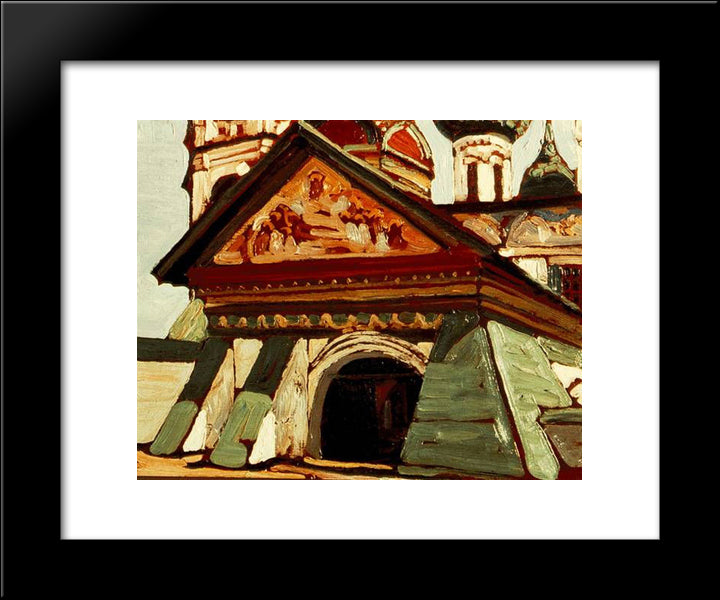 Yaroslavl. Entrance To The St. Nicholas Wet Church. 20x24 Black Modern Wood Framed Art Print Poster by Roerich, Nicholas
