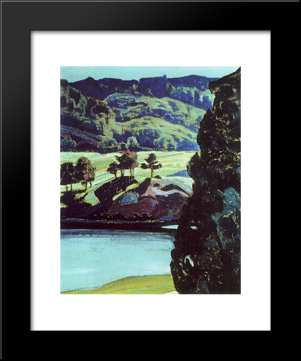 Yuhinlahti 20x24 Black Modern Wood Framed Art Print Poster by Roerich, Nicholas
