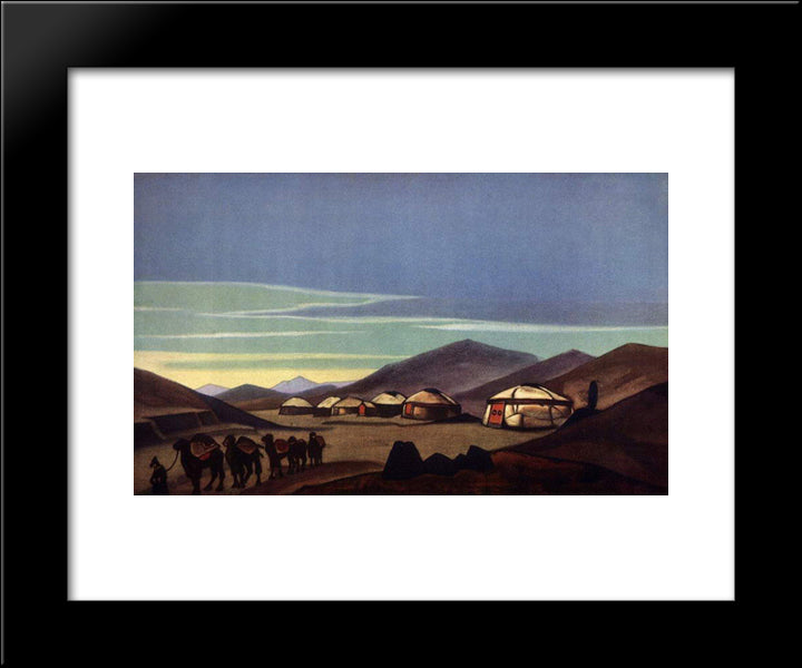 Yurtas 20x24 Black Modern Wood Framed Art Print Poster by Roerich, Nicholas