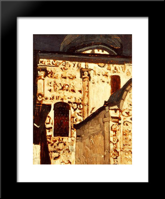 Yuryev-Polsky. Study Of Temple. 20x24 Black Modern Wood Framed Art Print Poster by Roerich, Nicholas