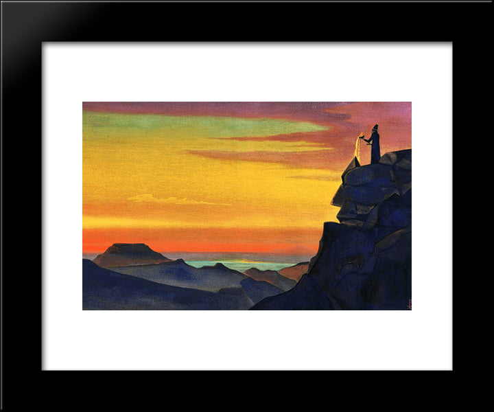 Zarathustra 20x24 Black Modern Wood Framed Art Print Poster by Roerich, Nicholas