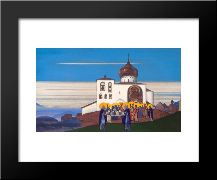 Zvenigorod 20x24 Black Modern Wood Framed Art Print Poster by Roerich, Nicholas