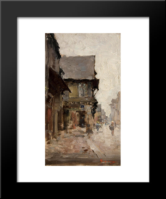 Case La Vitre 20x24 Black Modern Wood Framed Art Print Poster by Grigorescu, Nicolae