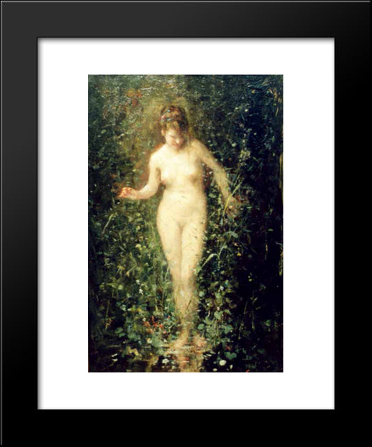 Entering The Bath 20x24 Black Modern Wood Framed Art Print Poster by Grigorescu, Nicolae