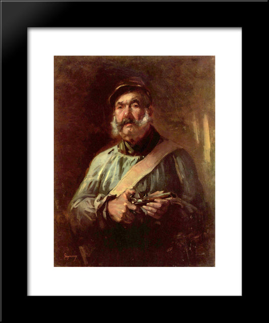 Guardian Of Chailly 20x24 Black Modern Wood Framed Art Print Poster by Grigorescu, Nicolae