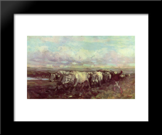 Hard Road 20x24 Black Modern Wood Framed Art Print Poster by Grigorescu, Nicolae