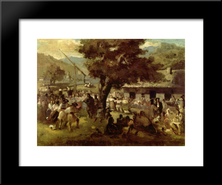 Hora 20x24 Black Modern Wood Framed Art Print Poster by Grigorescu, Nicolae