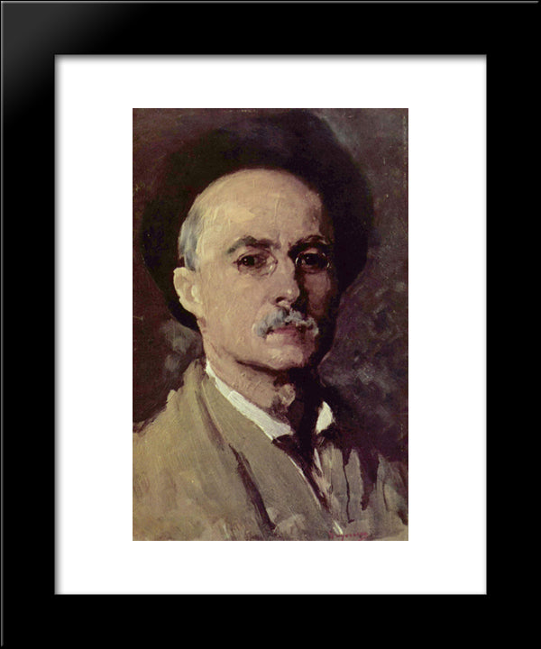 Self Portrait 20x24 Black Modern Wood Framed Art Print Poster by Grigorescu, Nicolae