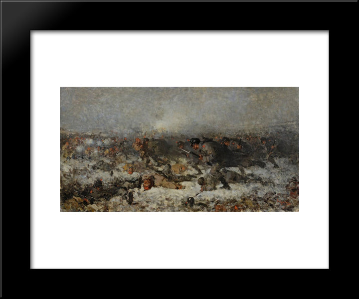 Smardan Attack 20x24 Black Modern Wood Framed Art Print Poster by Grigorescu, Nicolae