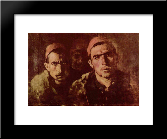 Turkish Prisoners 20x24 Black Modern Wood Framed Art Print Poster by Grigorescu, Nicolae
