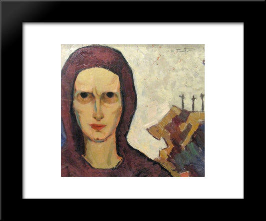 After War 20x24 Black Modern Wood Framed Art Print Poster by Tonitza, Nicolae