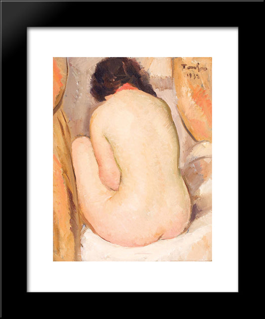 Back Nude (Abibe) 20x24 Black Modern Wood Framed Art Print Poster by Tonitza, Nicolae