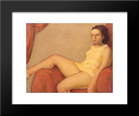 Catrina 20x24 Black Modern Wood Framed Art Print Poster by Tonitza, Nicolae