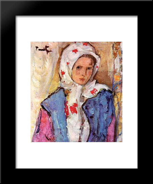 Girl 20x24 Black Modern Wood Framed Art Print Poster by Tonitza, Nicolae
