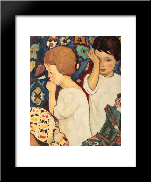 Good Night 20x24 Black Modern Wood Framed Art Print Poster by Tonitza, Nicolae