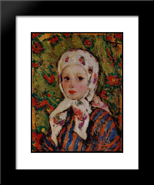 Katyusha The Lipovan Girl 20x24 Black Modern Wood Framed Art Print Poster by Tonitza, Nicolae