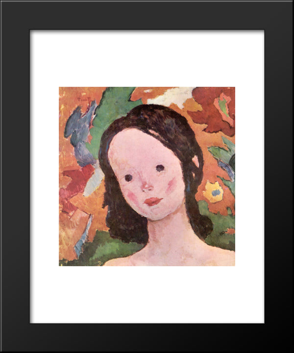 Little Girl 20x24 Black Modern Wood Framed Art Print Poster by Tonitza, Nicolae
