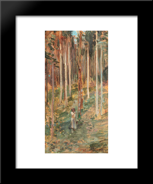 Birch Wood 20x24 Black Modern Wood Framed Art Print Poster by Vermont, Nicolae