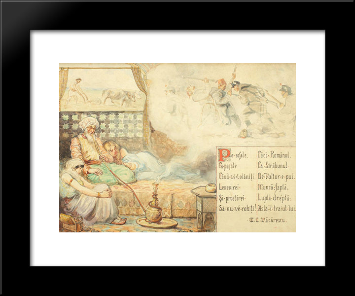 Romanian Stories 20x24 Black Modern Wood Framed Art Print Poster by Vermont, Nicolae