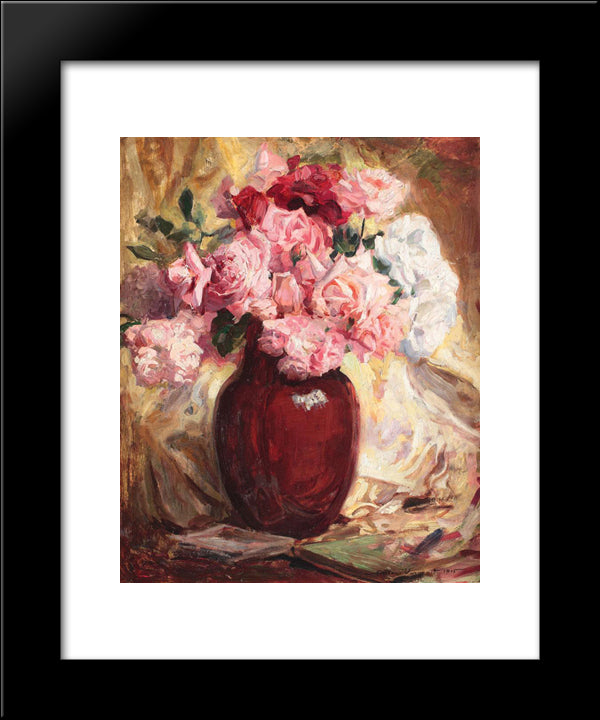Roses 20x24 Black Modern Wood Framed Art Print Poster by Vermont, Nicolae
