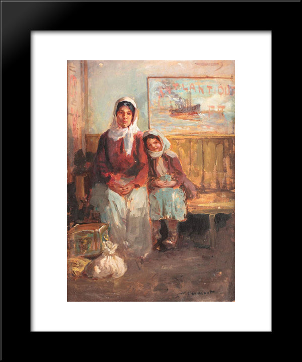 The Emigrants (Last Ship) 20x24 Black Modern Wood Framed Art Print Poster by Vermont, Nicolae
