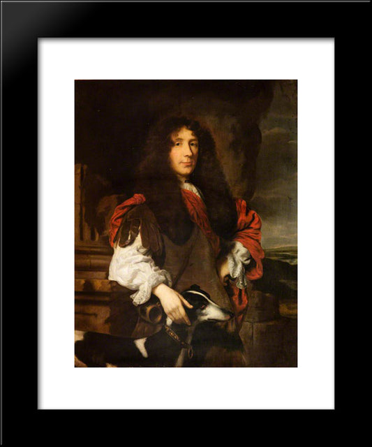 Portrait Of A Gentleman (The Earl Of Sheffield) 20x24 Black Modern Wood Framed Art Print Poster by Maes, Nicolaes