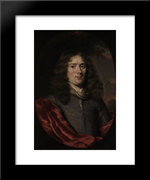 Portrait Of A Young Man 20x24 Black Modern Wood Framed Art Print Poster by Maes, Nicolaes