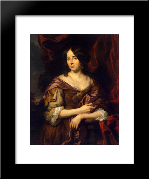Portrait Of A Young Woman 20x24 Black Modern Wood Framed Art Print Poster by Maes, Nicolaes