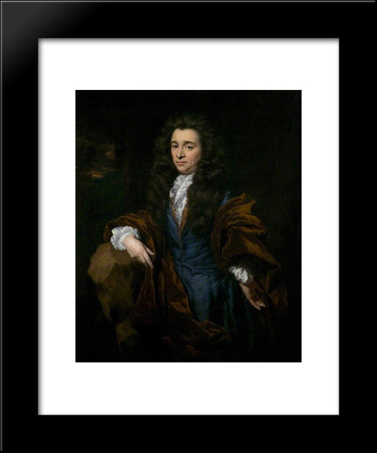 Portrait Of An Unknown Gentleman 20x24 Black Modern Wood Framed Art Print Poster by Maes, Nicolaes